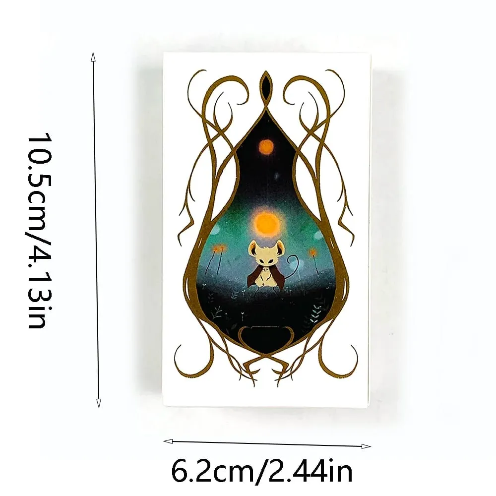 Mimi Mice Tarot Cards 78‑Card Deck Cute Mouse Animal Theme Tarot Cards Divination Fortune‑Telling Card for Tarot Collectors