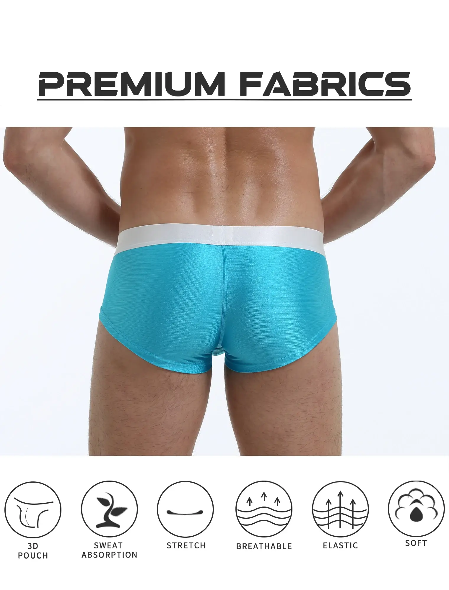 Comfortable Boxer Briefs for Men Youth Pure Color Simple Style Personalized Square Shorts 1pc Flat Angle Underwear for Men — image 7