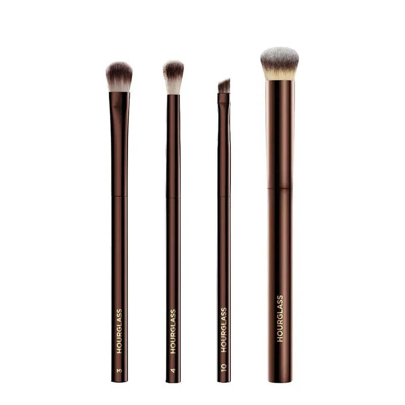 Set di pennelli per trucco per occhi a clessidra Set di pennelli cosmetici per ombretti di lusso Miscelazione Modellatura Contorno Evidenziazione Fodera per correttore per sopracciglia