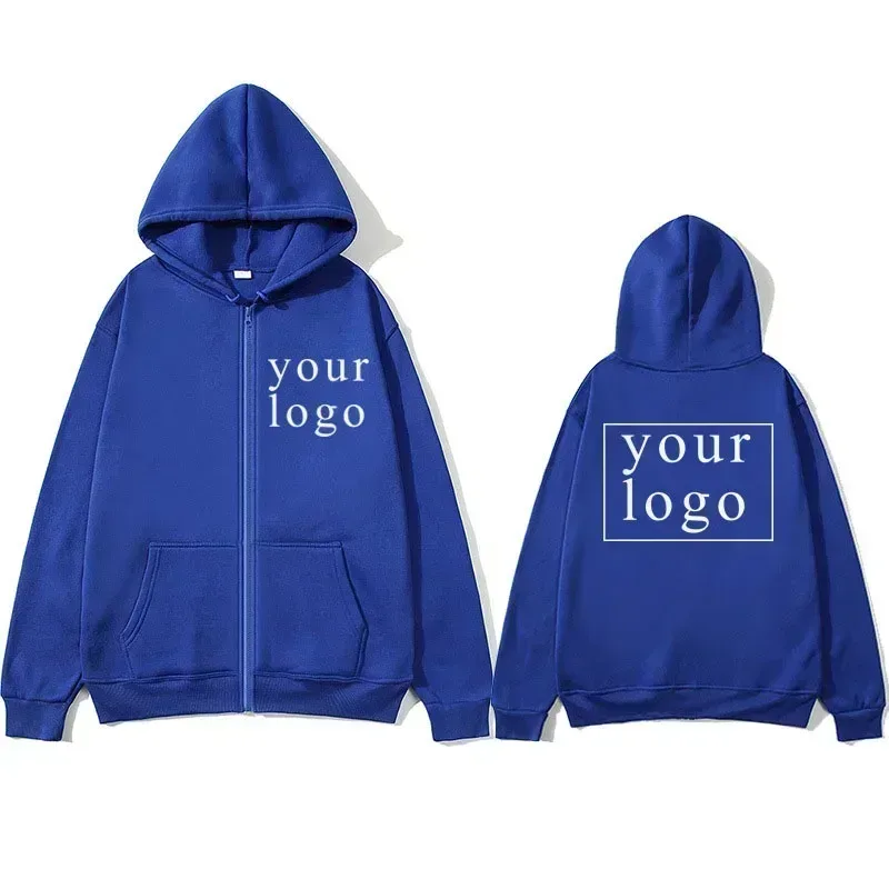 Lelaki Wanita Baharu DIY Zip kardigan hoodie 2025 Fesyen Baharu Rekaan Sendiri Logo Jenama/Gambar Tersuai Diperibadikan Di Mana-mana — image 10