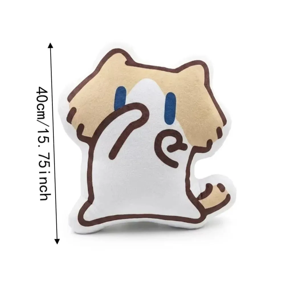 Cute Soft Monthly Salary Cat Plush Home Ornament Sofa Decor Cat Plush Throw Pillow Cushion Cartoon Cat Stuffed Pillow Student — image 7