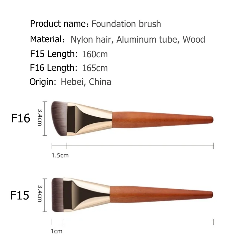 Ultra Thin Foundation Makeup Brushes Flat Top Angled Professional Face Contour Make Up Brush — image 2
