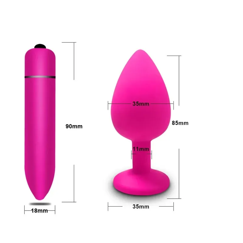 Anal Toy Soft Silicone Anal Plug Mini Bullet Vibrator Butt Plug Men Women Gay Couples Anal Prostate Stimulator Sex Toy for Adult — image 21