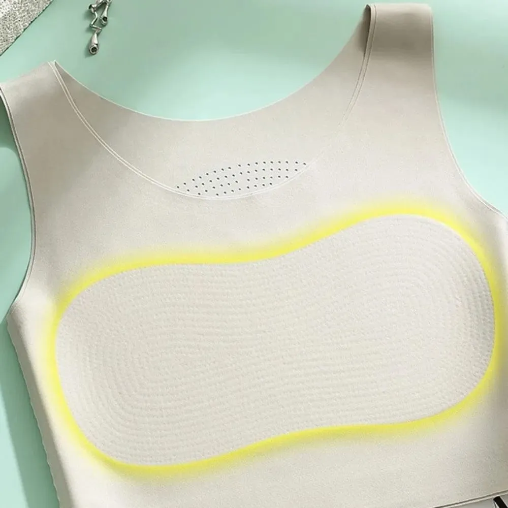 S/M/L/XL/XXL Chest Binding Underwear Ice Silk Material Fixed Cup Invisible Seamless Bra Soft Steel Ring Backless Style — image 4