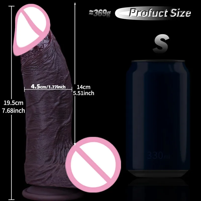 Huge Thick Dildo Realistic Dildos Diameter Girth Dildo for Anal G-spot Stimulate Body-Safe Big Anal Toys with Suction Cup Giant — image 11