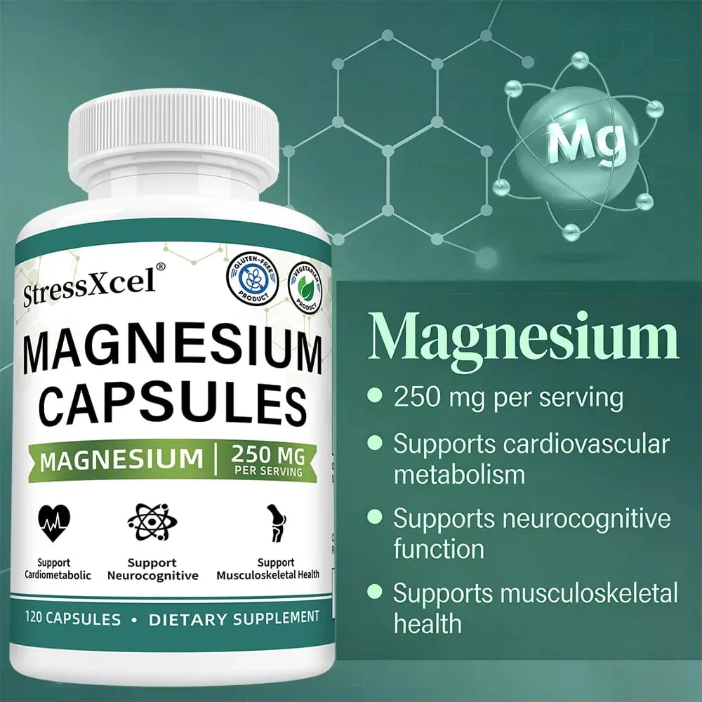 Magnesium Glycinate Capsules with Zinc Vitamin D3 & B6 Support Sleep Quality Mood Nerve Muscle Bone Heart & Immune Health