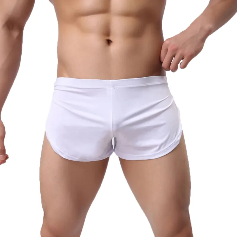 Männliche Höschen Unterwäsche Boxer Atmungsaktive Männer Boxer Pyjamas Side Split Unterhose Cueca Homem Shorts Nachtwäsche — image 4