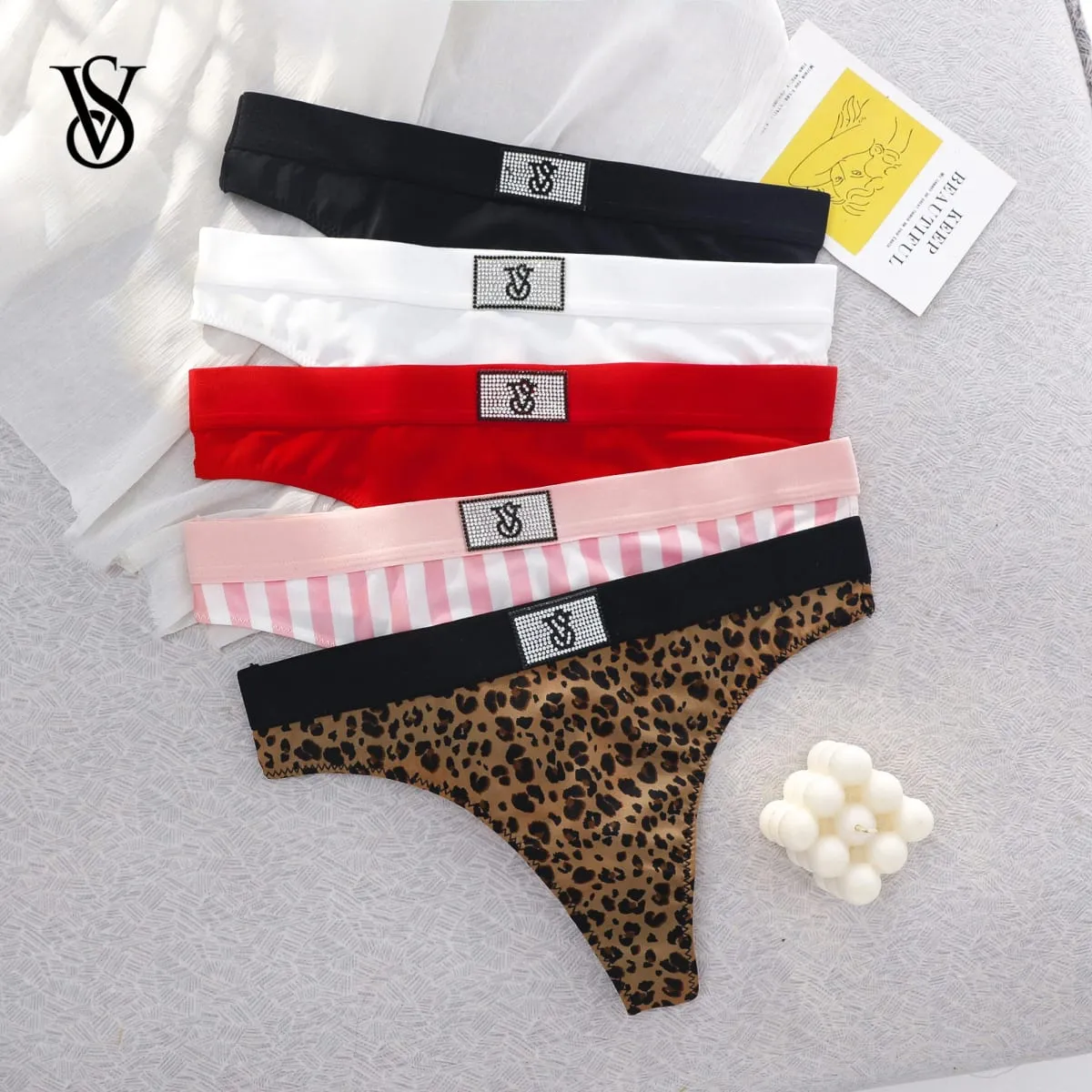 Victoria's Secret High Waist Underwear Sexy Lingerie Women Panties Seamless Lace Thongs Comfortable Breathable Panty — image 1