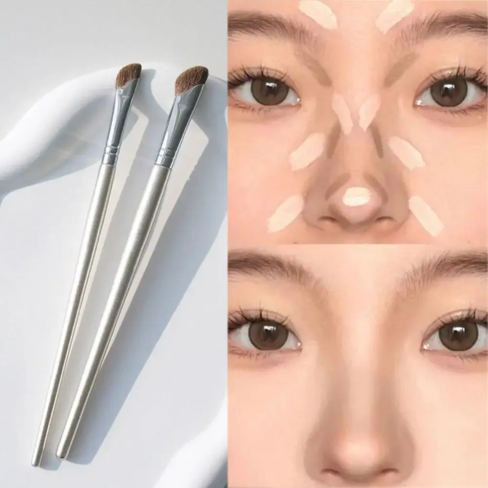 Professional Angled Nose Contour Brush Flat Nose Shadow Brush Precise Shading Blending Makeup Brushes For Nose Bridge Contour — image 2