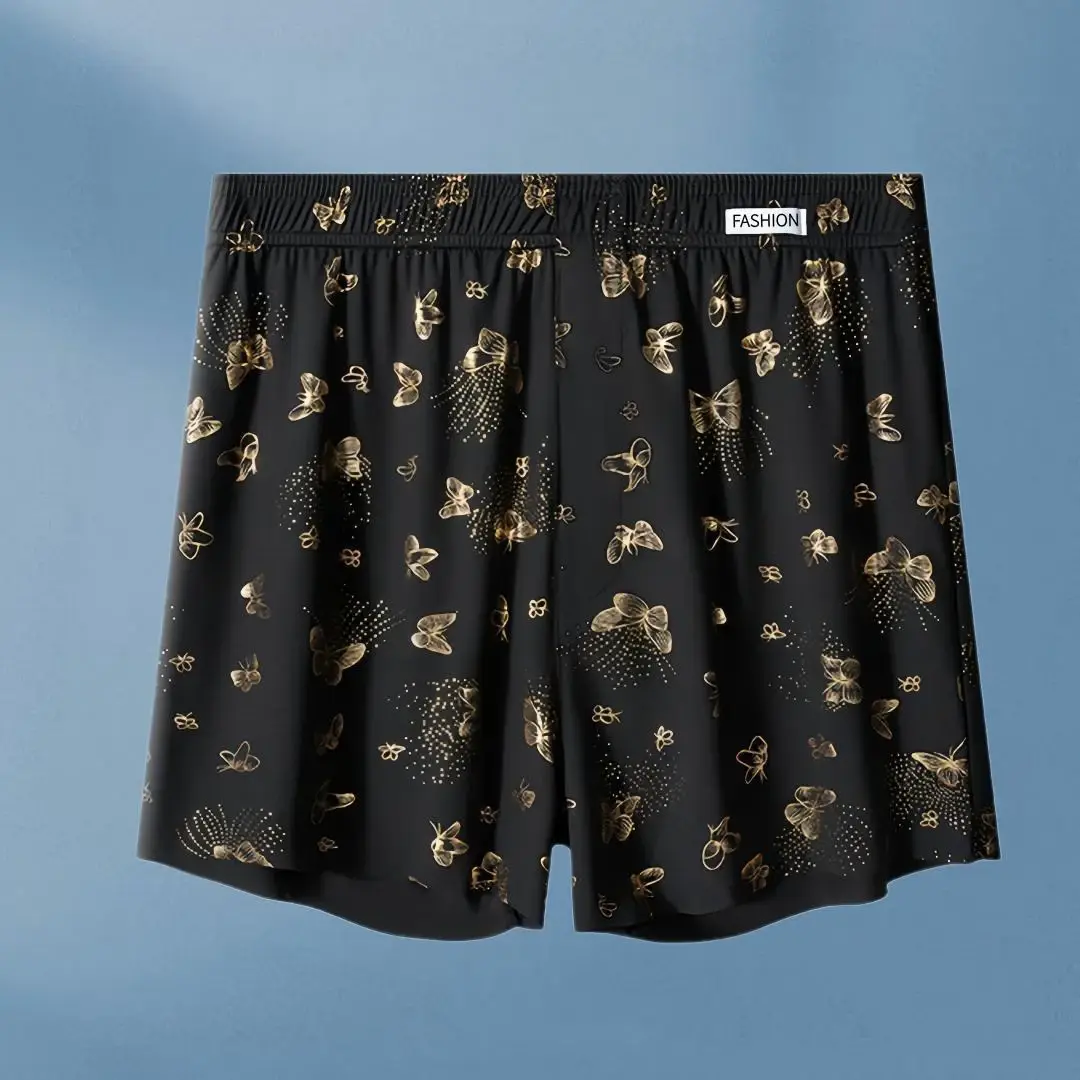 4-Piece Butterfly Print Men's Personalized Aro Pants, Loose And Breathable Casual Underwear, Men's Fashionable Boxer Shorts — image 7