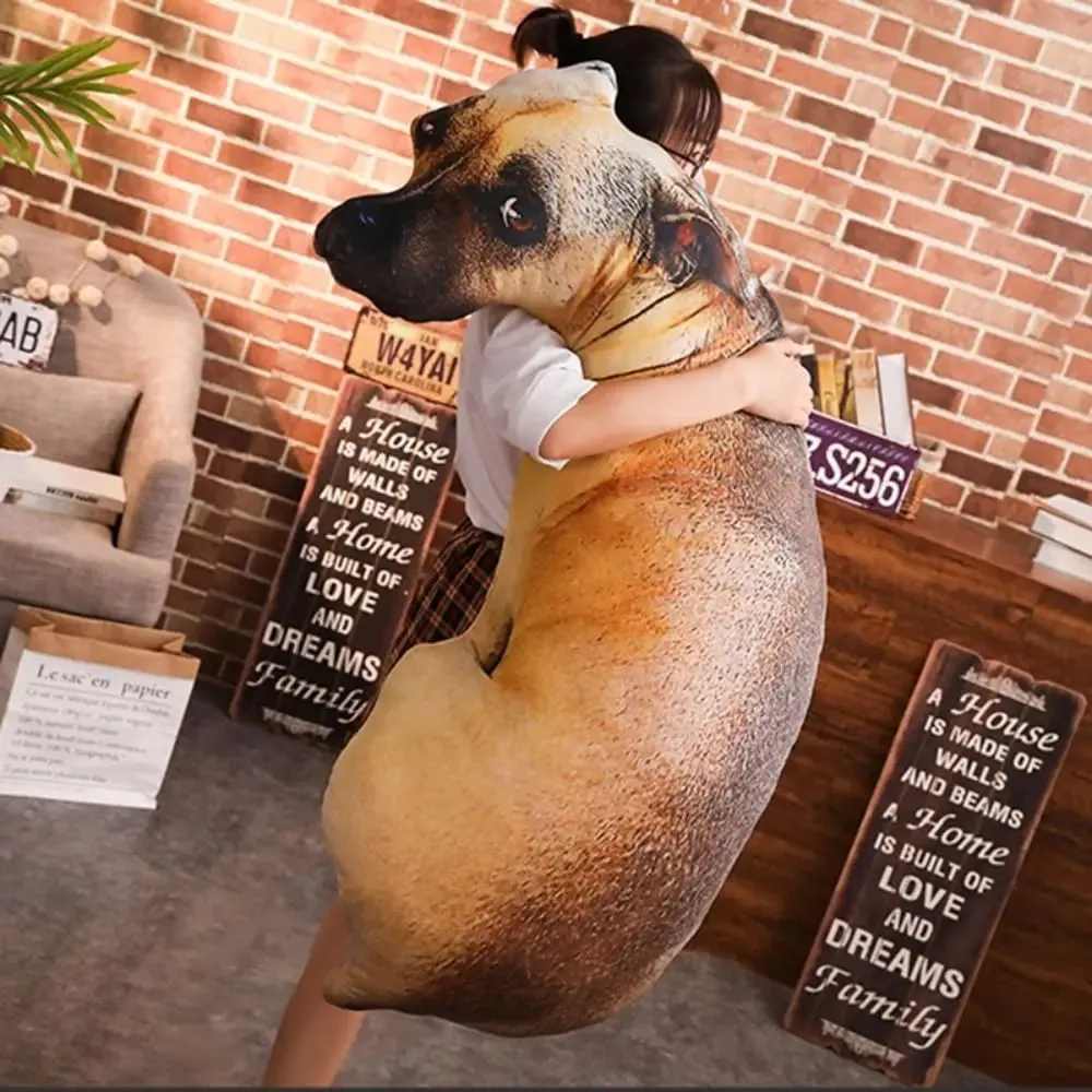 Cute 3D Lifelike Animal Throw Pillow Plush Creative Dog Pillow Soft Cushion Office — image 4