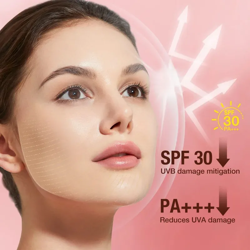 O.TWO.O Set 3 pezzi trucco 3 in 1 rossetto fard stick SPF 30PA + cipria fissante viso primer viso base trucco kit cosmetici — image 4