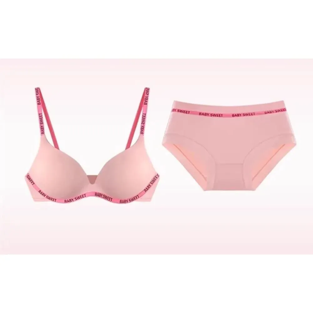 Vibrant Dopamine Color Seamless Wirefree Push Up Bra Panty Set Soft Comfy Sexy Lingerie Underwear For Women 32‑38AB — image 2