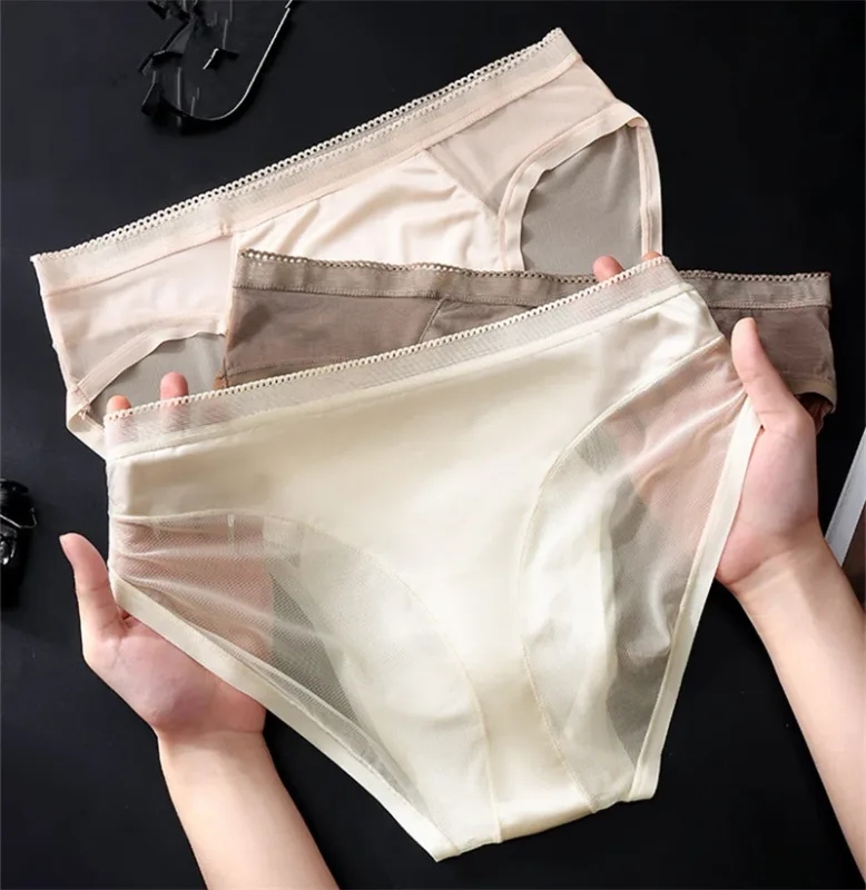 New adults 18 plus micro calzones hombres Ice silk mesh men's underwear 3D space sexy lingeries for man lace calzoncillos hombre