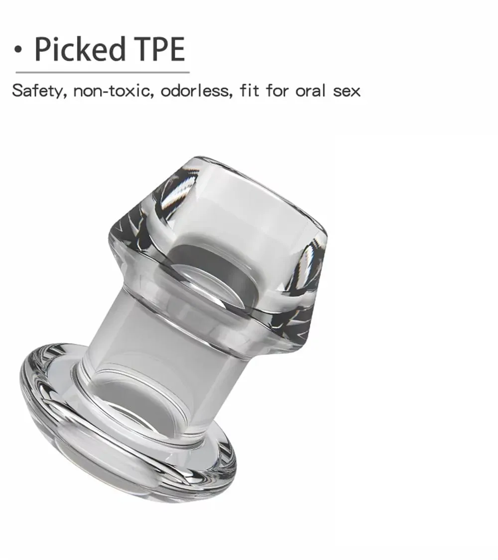 Hollow Speculum Peeking Anal Beads Vagina Butt Plug Ass Expander Tunnel Transparent Anus Dilation BDSM Sex Toy for Gay Couples — image 3