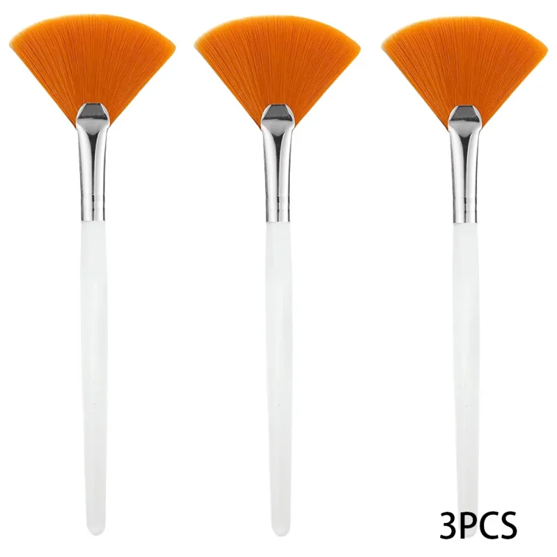 3/9 Pieces Facial Fan Mask Brushes Soft Mask Brush Applicator Esthetician Facial Mask Brushes For Women Girls Cosmetic Tools — image 9