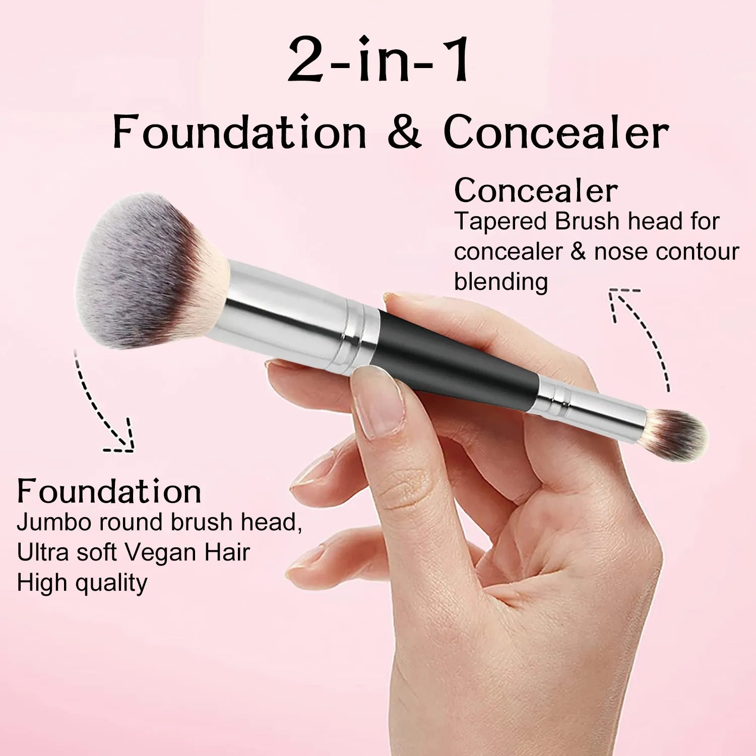 Custom Logo Makeup Brushes Large Powder Foundation Make up Brushes Cruelty Free Concealer Makeup Brush Wholesale Bulk 20pcs/lot — image 3