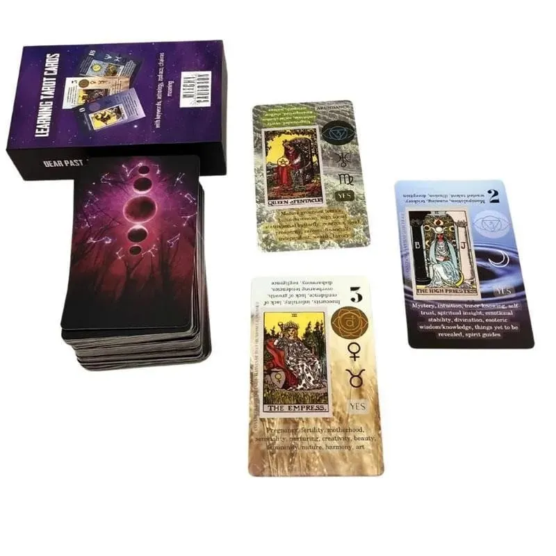 Tarot Cards for Beginners Learning Tarot Deck No Guide Book Needed Tarot Cards with Meanings on Them (Español) 78 Cards Reversed — image 4