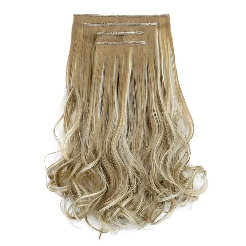 Synthetic 14Inch Short Wavy Curly Hair Extension 4pcs/set Clip -in Invisible Soft Hairpiece for Women Party Daily Use — image 11