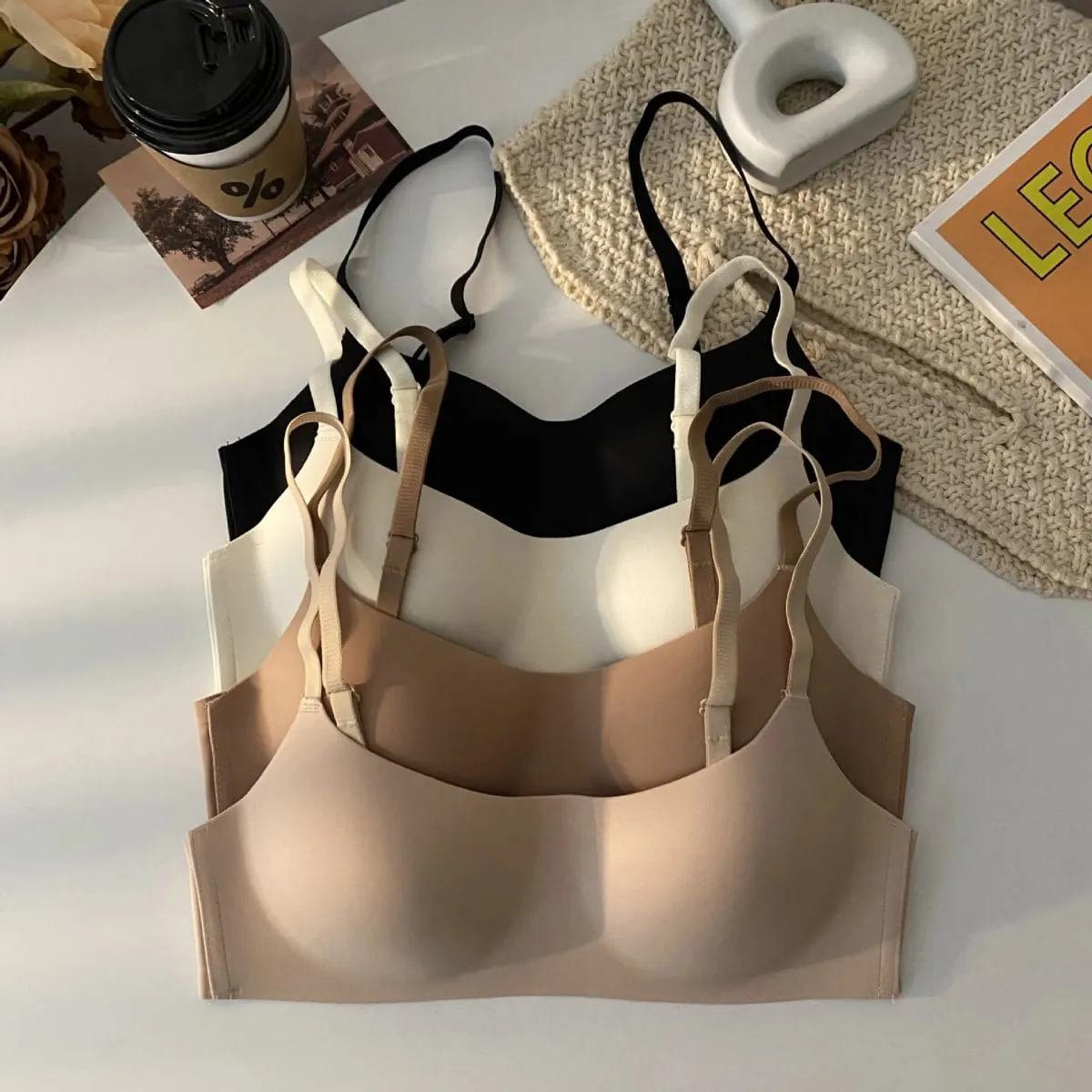 Seamless Bras For Women Small Chest 1/2 Cup Push Up Bra Non-Wire Bra Women Support Underwear Sexy Lingerie Female Intimates — image 3