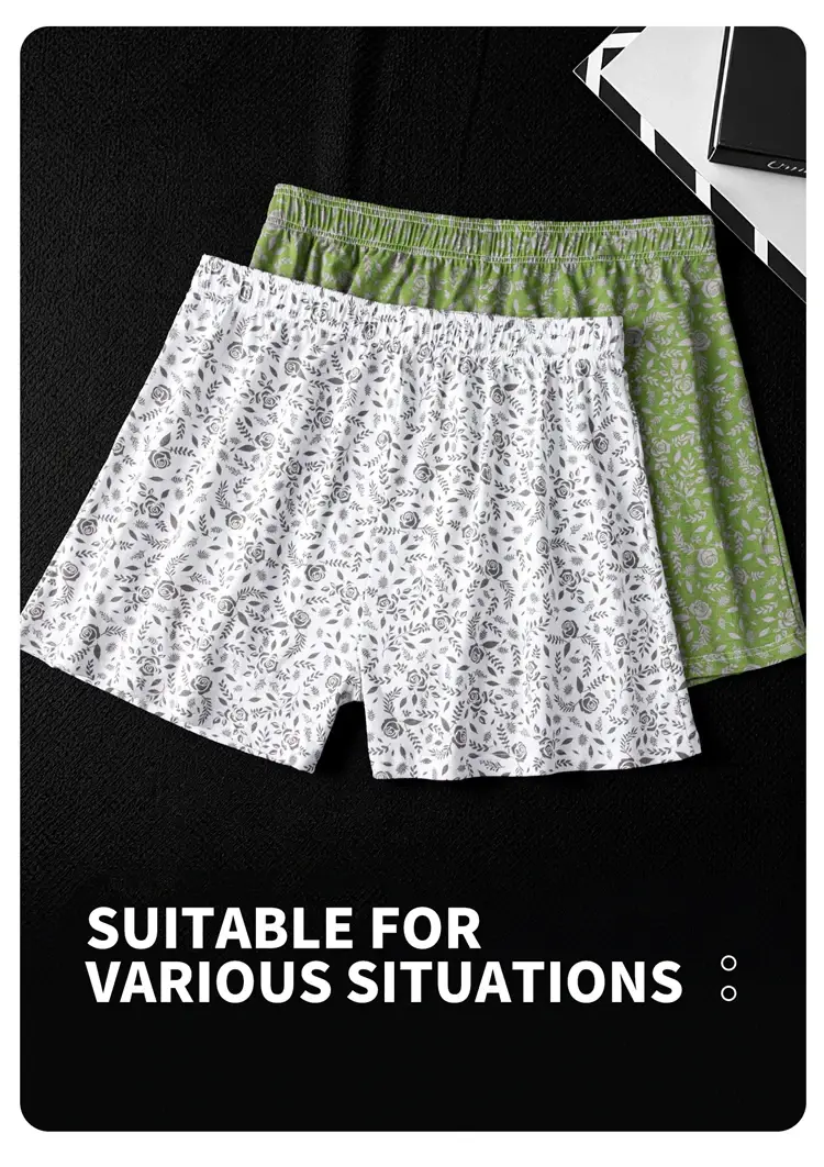 MiiOW 3/4/6Pcs Cotton Breathable Men Underwear Boxers Rose Print Man Underpants Skin-friendly Softness Mens Panties Boxer Briefs — image 11