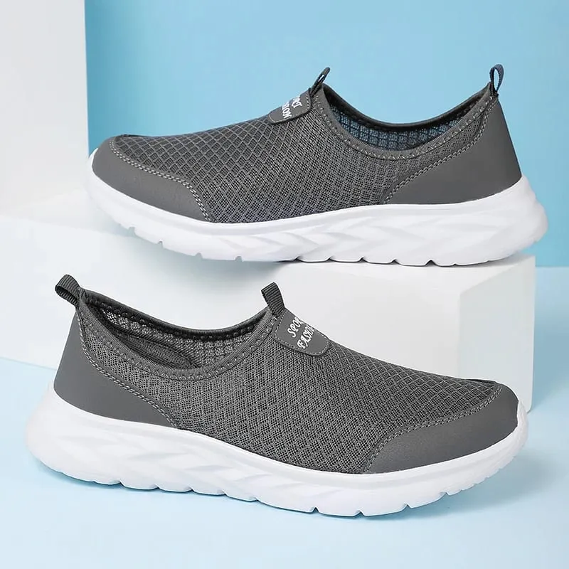 2023 lekkie męskie buty w stylu casual oddychające wsuwane męskie trampki antypoślizgowe męskie mieszkania buty do chodzenia na świeżym powietrzu rozmiar 40-47 — image 10