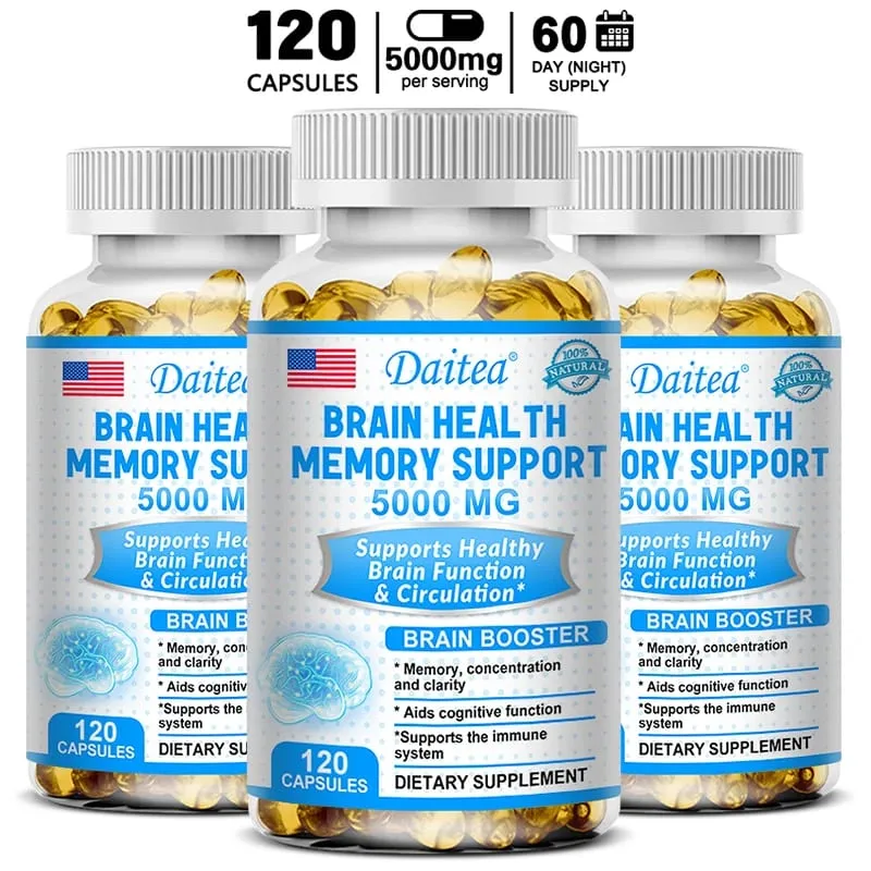 Brain Health Nootropic Capsules 5000mg Boost Memory Focus & Clarity Cognitive Function & Blood Circulation Mental Performance — image 11