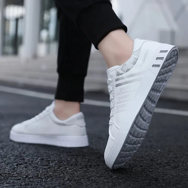 Men's Low-Top Skateboarding Sneakers - Breathable Synthetic Upper Durable Pvc Sole Round Toe Design Suitable for Casual and Formal Wear Skateboard Shoes Casual Shoes Stylish Lace-Up Design Equipped with Comfortable Fabric Insoles. — image 5