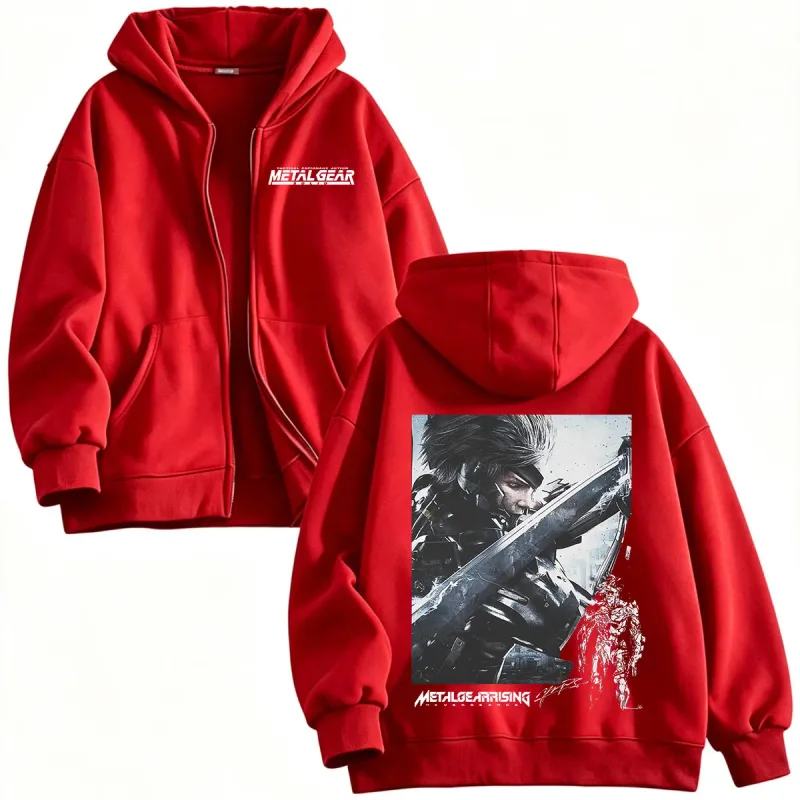 Metal Gear Rising Revengeance Raiden Game Zipper Hoodies Men Women Clothing Fashion Pullovers Zip Up Hooded Sweatshirts Jackets — image 4