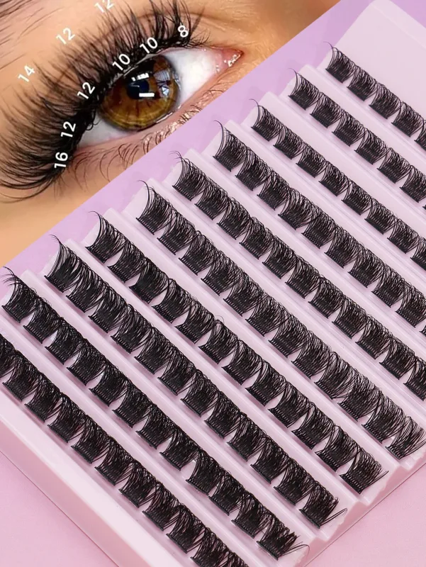 Cat Eye 16 rows Cluster Lashes 406080100P Mixed DIY Individual Eyelashes Thick Tray DIY Eyelash Extension Wispy Volume Eyelashes — image 16