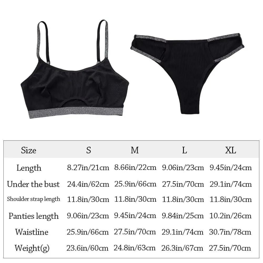 1Set Shiny Women Seamless Bra Set Adjustable Shoulder Strap Breathable Lingerie Set Comfortable Low Waist Panties Underwear Set