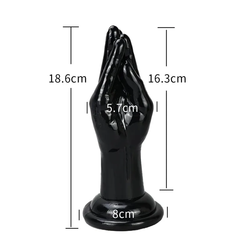 4 Sizes Huge Hands Finger Anal Plug Clear Arm Anus Prostate Massage Big Butt Plug G Spot Masturbation Gay Sex Toys For Women Men — image 12