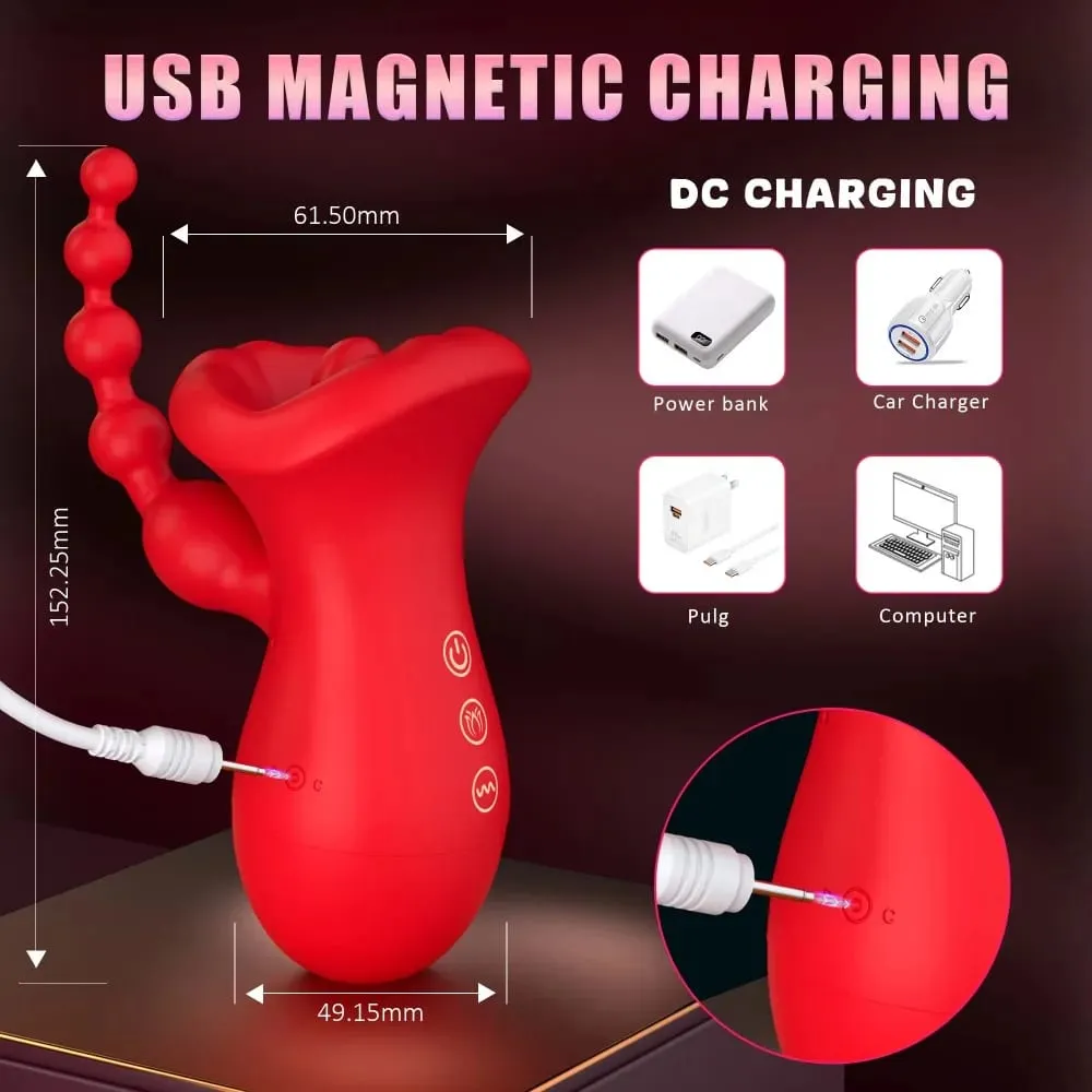 Sex Toys Sucking Vibrator with Tongue Licking Clitoris Sucker Female Clitoral G Spot Nipple Stimulator Vibrators for Woman — image 6