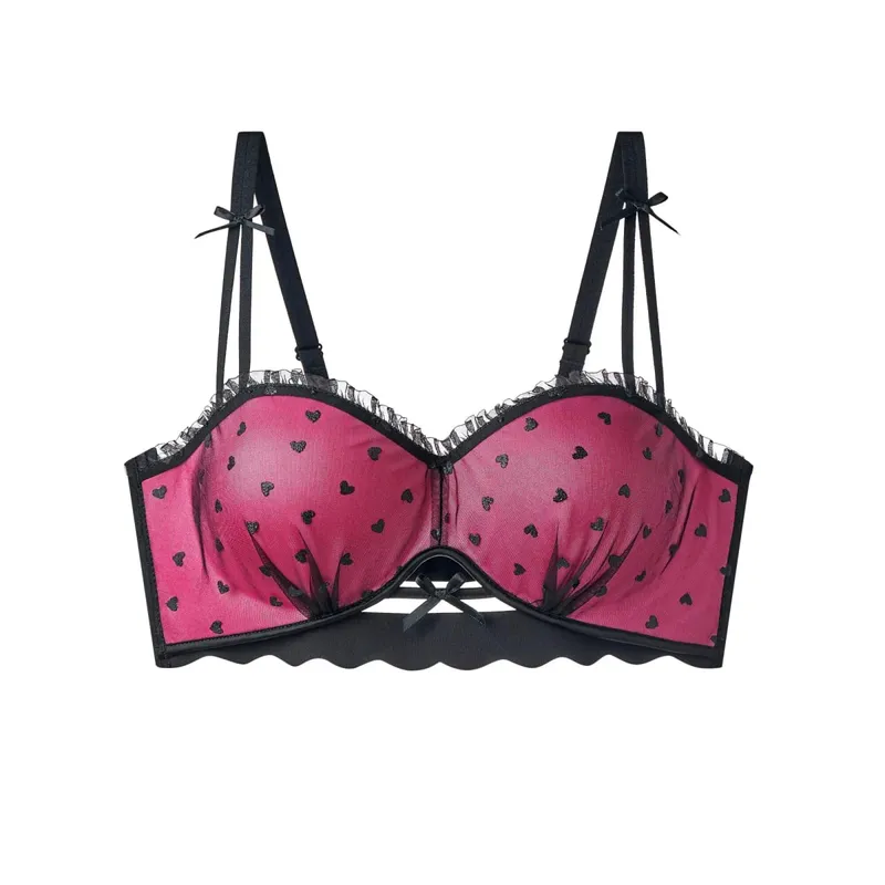 2026 New French Lace Half Cup Bra For Women Small Bust Push Up Enhance Anti Sag Pure Aesthetic Ladies Daily Lingerie Underwear — image 9