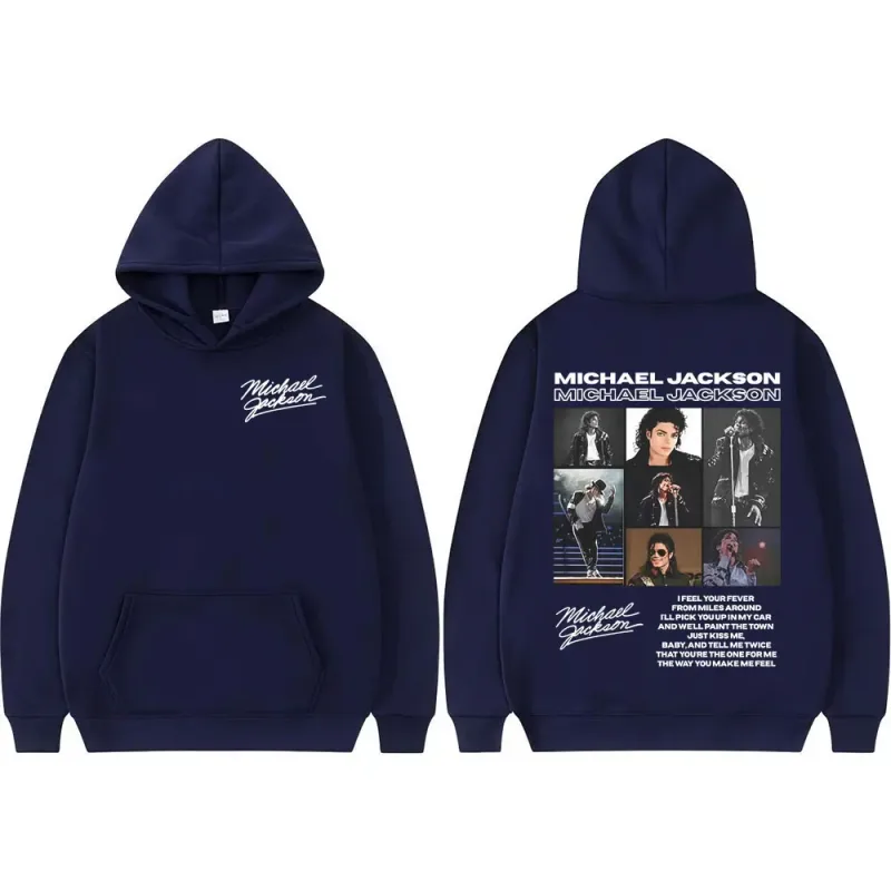 King of Pop Michael Jackson Tour Retro Hoodies Men's Clothing Harajuku Hip Hop Style Sweatshirts Casual Cozy Oversized Pullovers — image 4