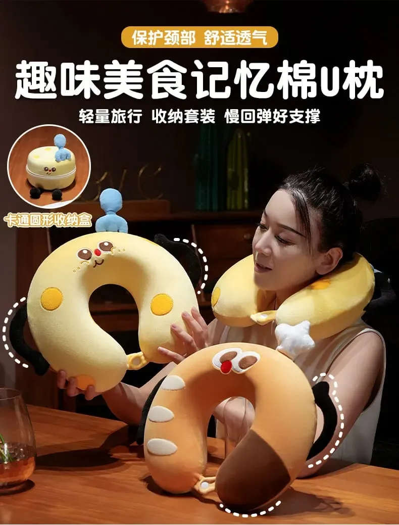 U-Shaped Pillow With Box Plush Sleep Neck Protection Pillow Office Cushion Cute Lovely Travel Pillows For Children/Adults — image 8
