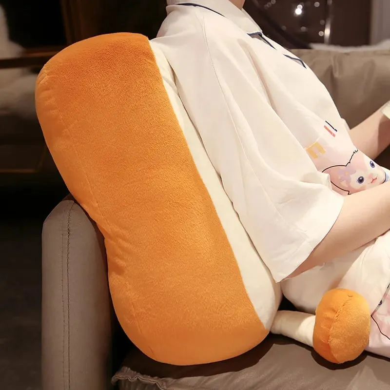 Cute Food Plush Throw Pillow Stuffed Toast Hamburger Cushion Smiling Face Happy Plushie Sofa Home Decor Gift — image 8