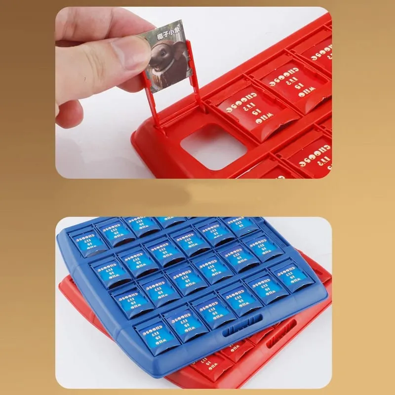Guess Who I Am Guessing Board Game 2‑Player Interactive Character Card Game Portable Tray Puzzle Game Family Party Desktop Game — image 3