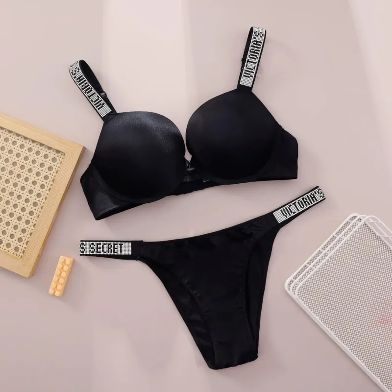 V Women Lace Push Up Bralette Seamless Comfortable Breathable Lingerie Home Wear Set Lingerie Set Underwear Set Bra Panty Set — image 16