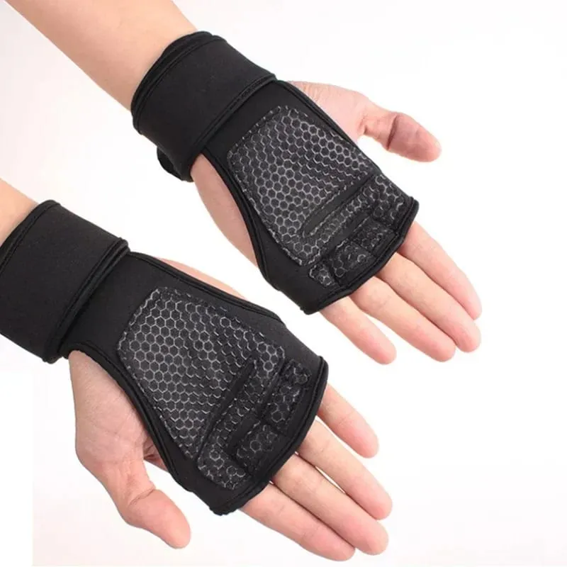 Half Finger Fitness Gym Gloves Wrist Support Palm Protection for Workout Training — image 6