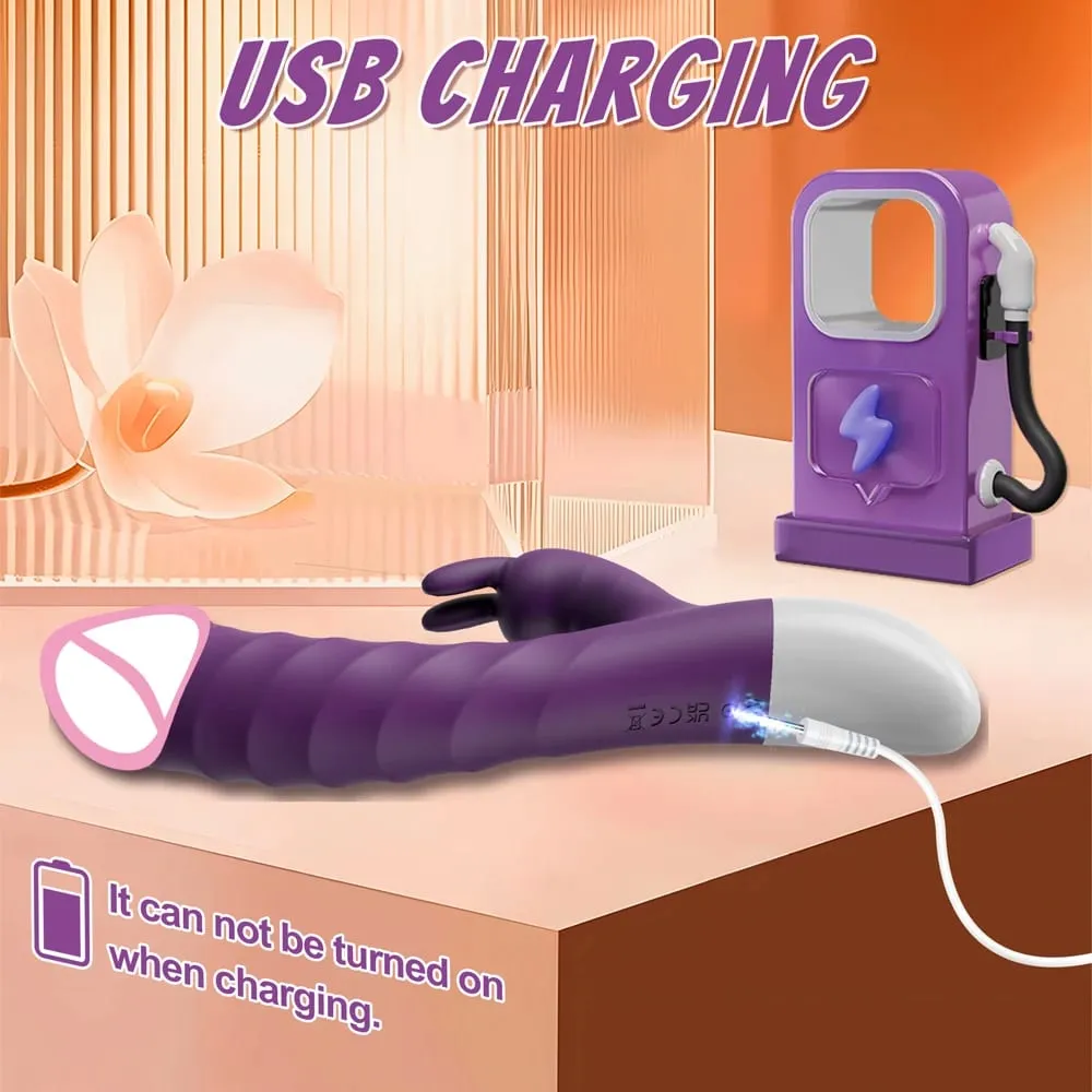 Thrusting Rabbit Vibrator for Women Vagina Dlido Vibrator G-Spot Clitoris Stimulator Female Masturbation Sex Toy for Women — image 6