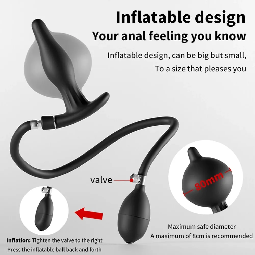 10-frequency Vibration Prostate Bead Inflation Huge Anal Plug Electric Orgasm Masturbation Massager Sex Product Butt Plug SexToy — image 2