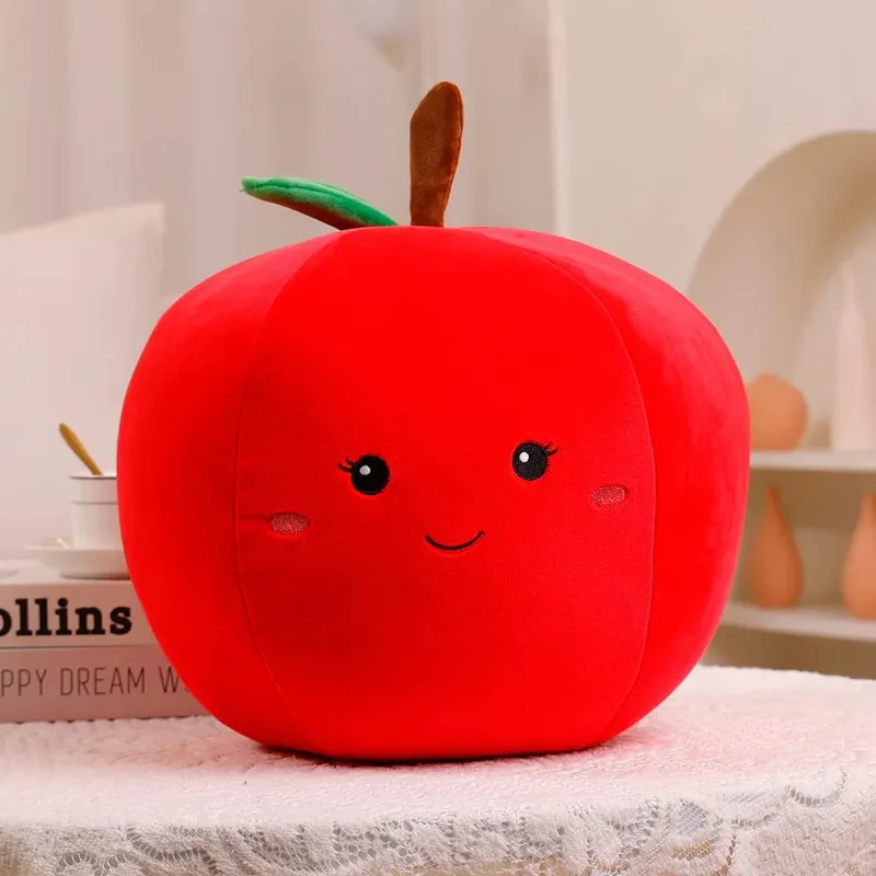 ZU Super Soft Plush Pillow Cute Fruits Kiwi Apple Orange and Vegetables Pea Chili Stuffed Toys Sofa Home Decor Cushion for Girl — image 8