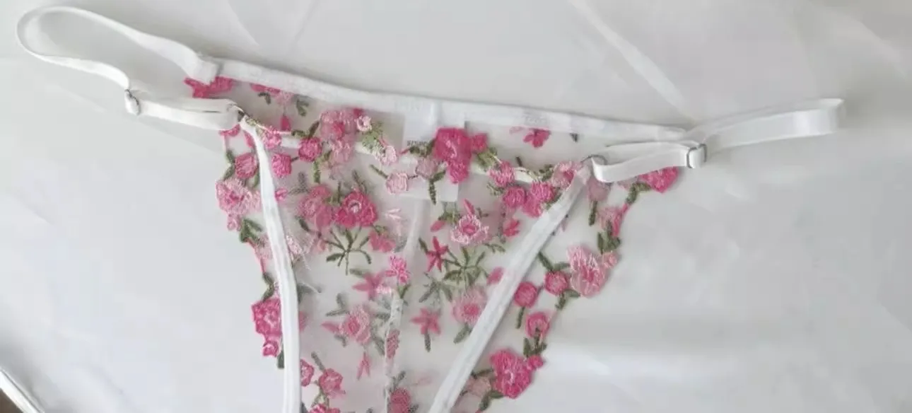 French Elegant Lingerie Set-Floral Embroidery Semi-Transparent Bra & Brief Black Sensual Women's Underwear Luxury Intimates — image 19