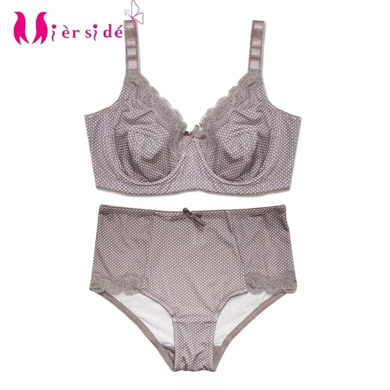 Mierside D0295 Hot Fashion Plus size Bra Set No Padding Lingerie For Women Sexy 34/36/38/40/42/44/46 C-D-DD-DDD(E)-F-G — image 2