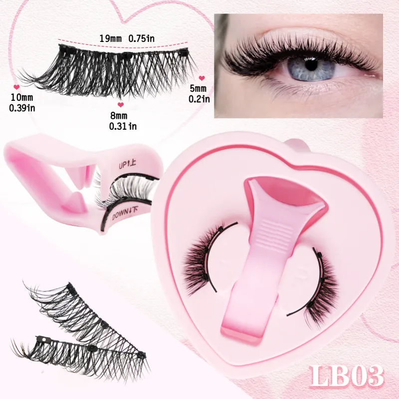 1 Pair Magnetic Eyelashes Fluffy Soft False Lashes With Tweezers Makeup Tool Magnetic Lashes Natural Faux 3D Mink Eyelashes — image 11