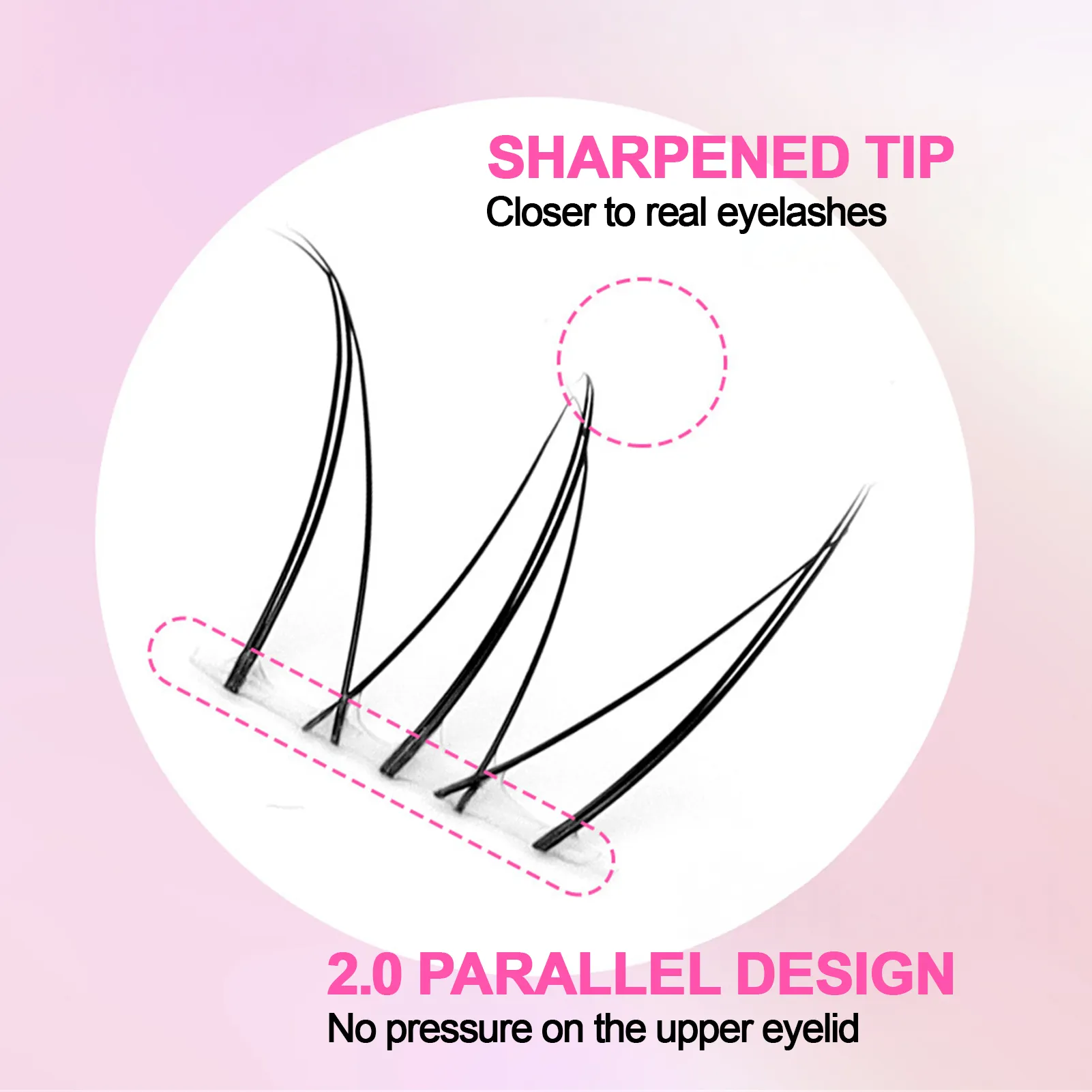 10 Rows 5-7mm Air Lower Eyelashes No Glue Need Fake Lashes Segmented Natural Cat Eye Under Lashes W Shaped Bottom Eyelash