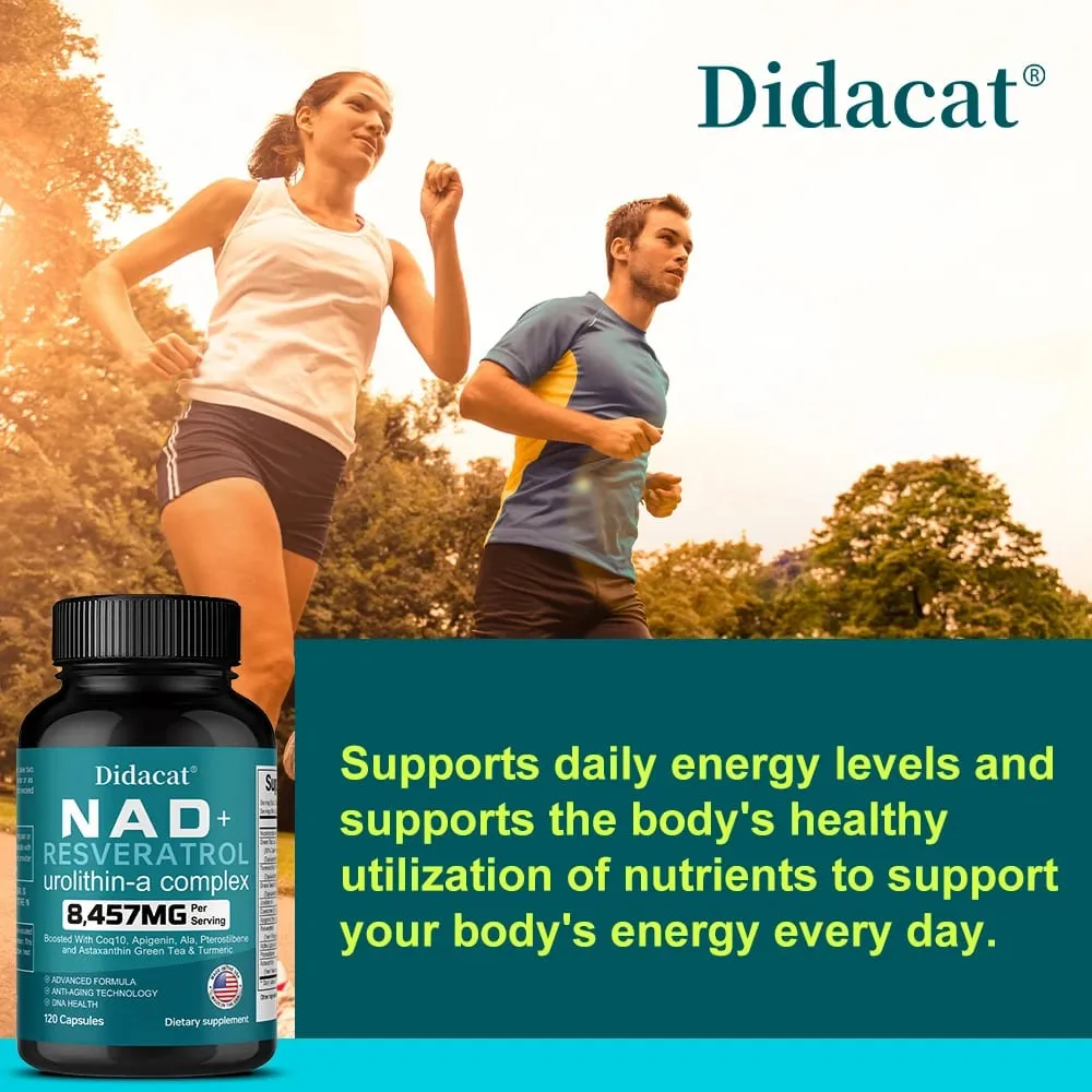 NAD+ Resveratrol - Supports Cell Health Brightens Skin Improves Energy and Vitality Antioxidant and Promote Metabolism — image 3