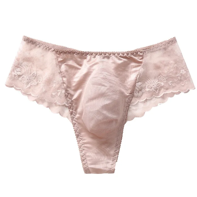 Men Briefs Ultra-Thin Lace Underwear Sheer Lmesh High Elastic Semi-Transparent Breathable Low-Rise Panties Sissy Lingerie — image 2