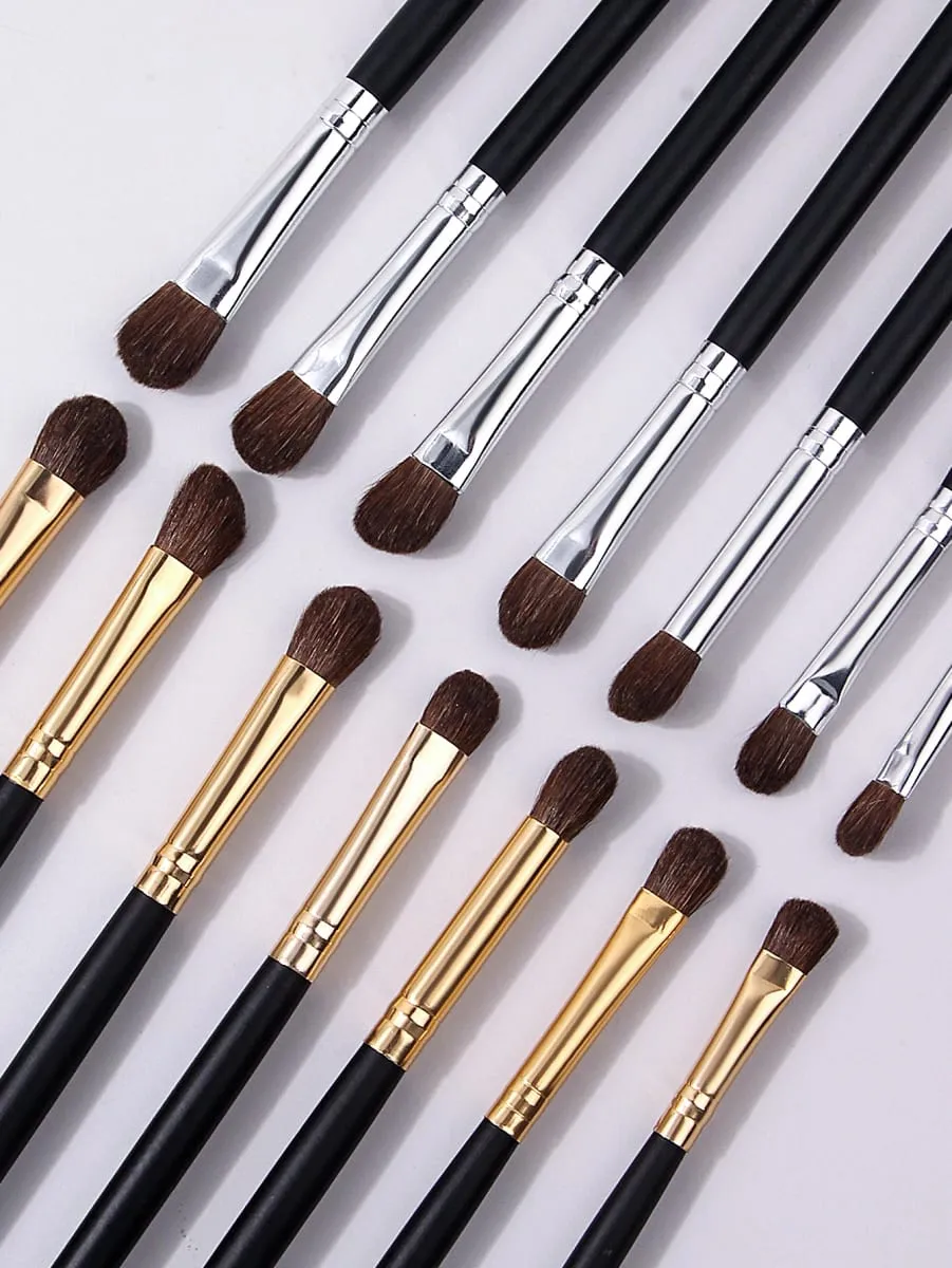 14 Pieces Wooden-Handled Eye Makeup Brushes Eyeshadow Brushes and Eyebrow Brushes Are Multi-Functional Beauty Tools — image 3
